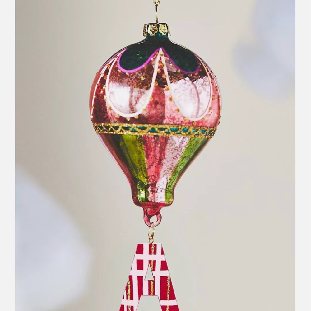 Anthropologie monogram‎ Hot Air Balloon Ornaments
